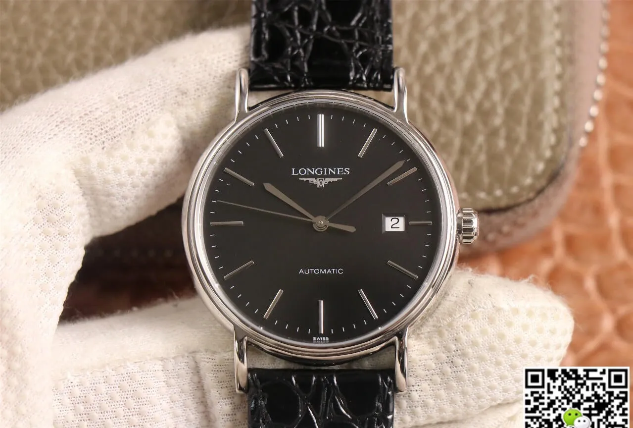 Longines Presence L4.921.4.52.2 KY factory 1:1 Best Edition Replica Watch Black Strap